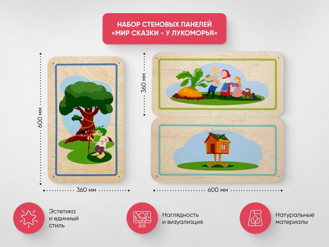 Набор стеновых панелей «Мир сказки - У Лукоморья»