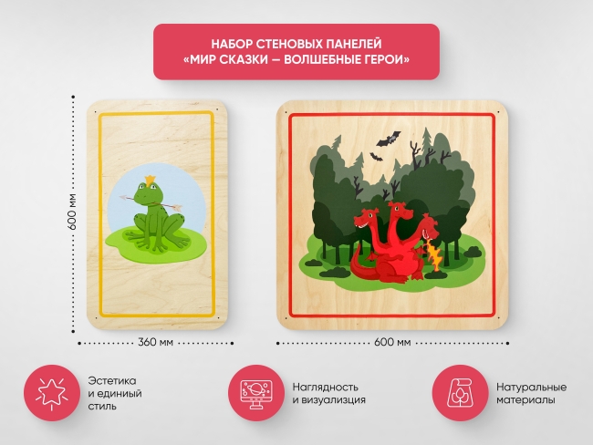 Набор стеновых панелей «Мир сказки - Волшебные герои» Набор стеновых панелей «Мир сказки - Волшебные герои»