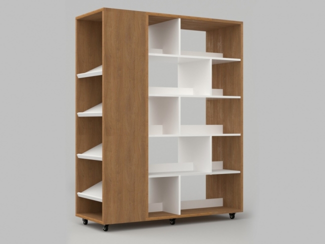 6574.650 Стеллаж двухсторонний из коллекции СТУГЛ 125х50х160 см купить в интерне-магазине Veerdan.ru Стеллаж двухсторонний из коллекции СТУГЛ 125х50х160 см