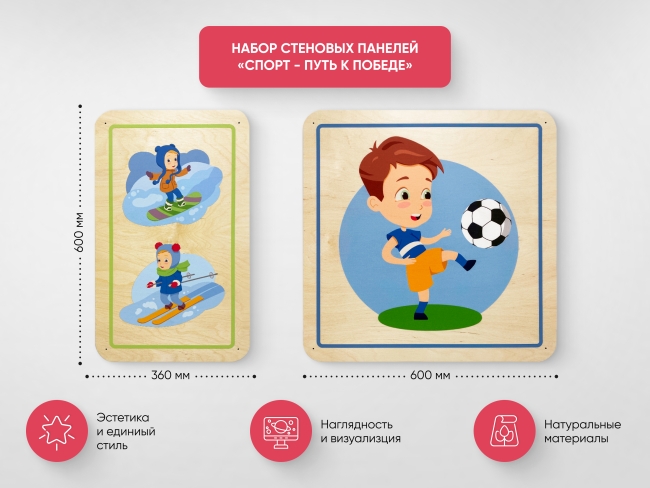 Набор стеновых панелей «Спорт - Путь к победе»