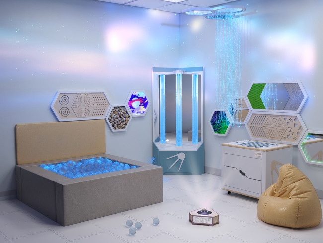 Для сенсорной комнаты 10.5 м2 11963.650 Оборудование для сенсорной комнаты купить в интерне-магазине Veerdan.ru Для сенсорной комнаты 10.5 м2