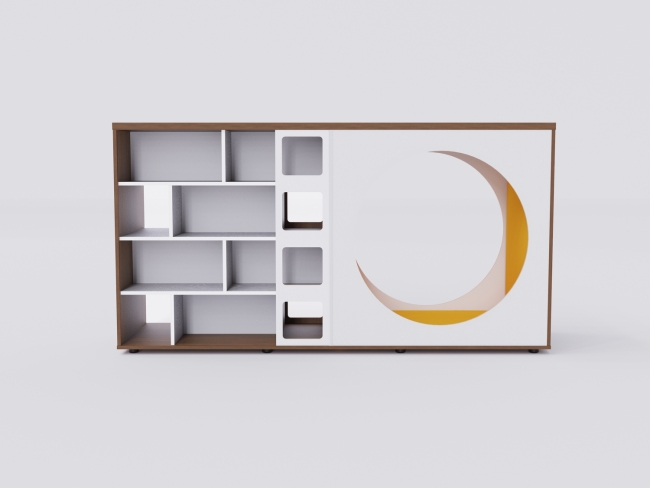 10156.650 Стеллаж детский книжный с местом для отдыха из коллекции СТУГЛ 200х60х105 см купить в интерне-магазине Veerdan.ru Стеллаж детский книжный с местом для отдыха из коллекции СТУГЛ 200х60х105 см