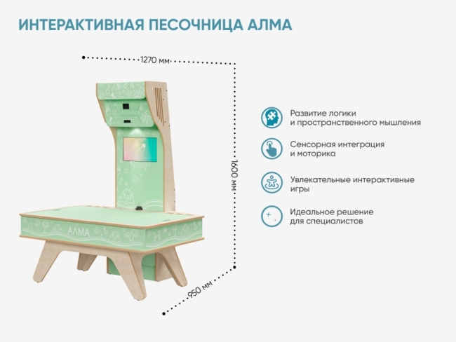 Образовательный интерактивный комплекс "Интерактивная песочница АЛМА" Образовательный интерактивный комплекс "Интерактивная песочница АЛМА"