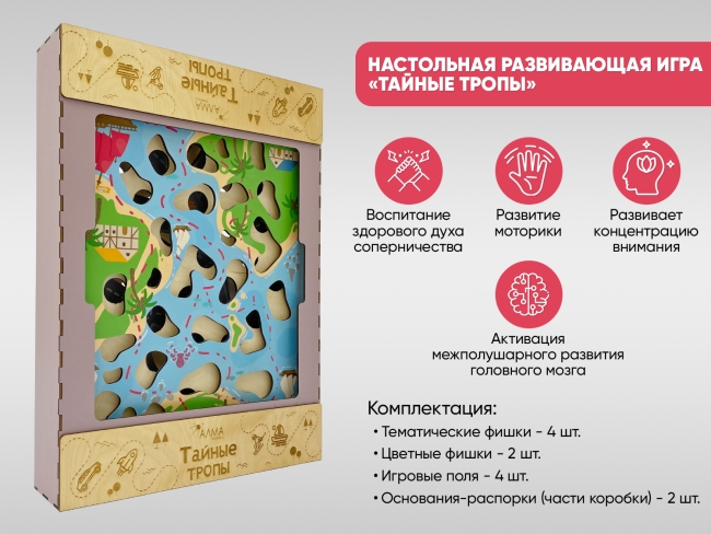 Настольная развивающая игра «Тайные тропы» Настольная развивающая игра «Тайные тропы»