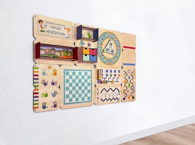 «Наши чемпионы» - Дидактическая настенная панель «Наши чемпионы» - Дидактическая настенная панель