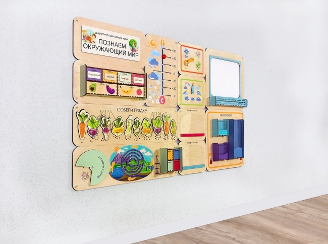 «Познаем окружающий мир» - Дидактическая настенная панель «Познаем окружающий мир» - Дидактическая настенная панель