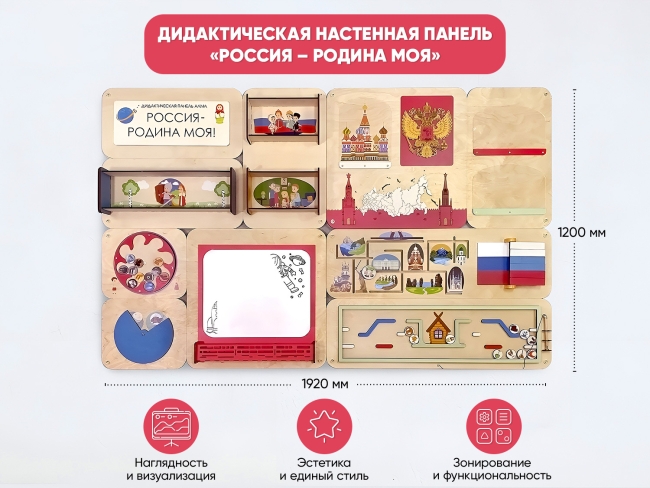 «Россия – Родина моя» - Дидактическая настенная панель