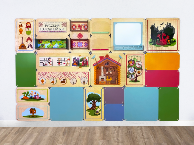 «Русский народный быт» - Дидактическая настенная панель «Русский народный быт» - Дидактическая настенная панель