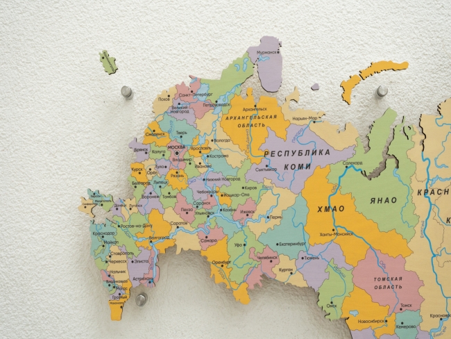 Административная карта России из дерева на стену "Родина моя" Административная карта России из дерева на стену "Родина моя"