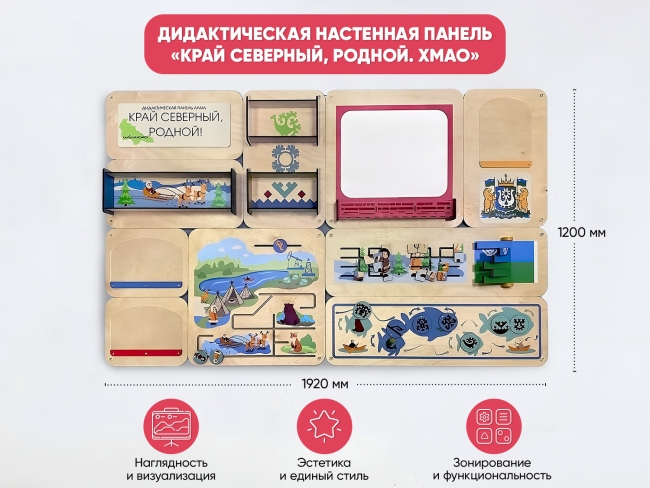 «Край северный, родной. ХМАО» - Дидактическая настенная панель «Край северный, родной. ХМАО» - Дидактическая настенная панель