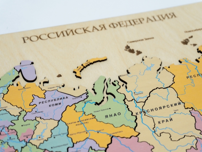 Пазл из дерева - Административная карта России "Родина Моя" Пазл из дерева - Административная карта России "Родина Моя"