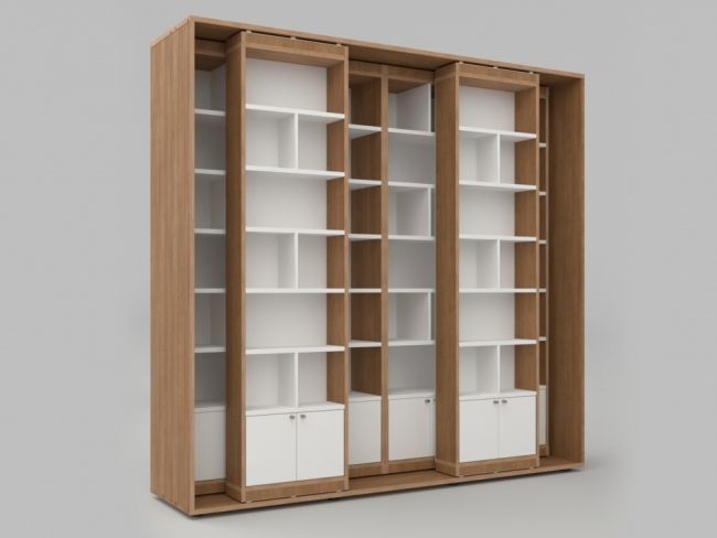 6619.650 Стеллаж с передвижными модулями из коллекции СТУГЛ 185х85х232 см купить в интерне-магазине Veerdan.ru Стеллаж с передвижными модулями из коллекции СТУГЛ 185х85х232 см