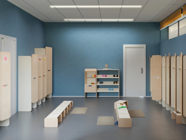 Шкаф наша выставка во входную группу