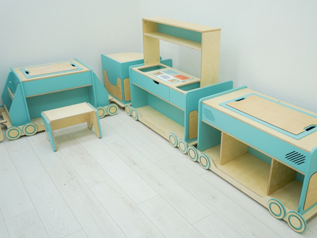 «Игровоз» - модульный органайзер в виде паровоза для детского сада «Игровоз» - модульный органайзер в виде паровоза для детского сада