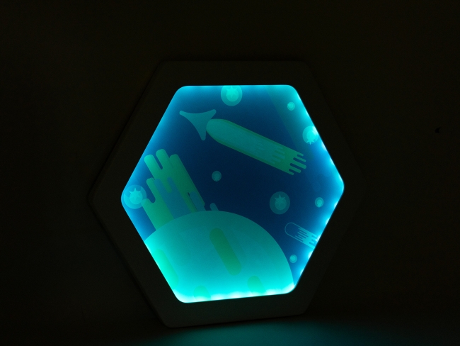 Декоративная тактильная панель с подсветкой - «Космос» Декоративная тактильная панель с подсветкой - «Космос»