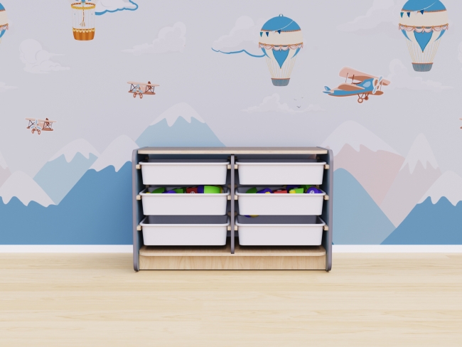 Двойной модуль для хранения игрушек Двойной модуль для хранения игрушек