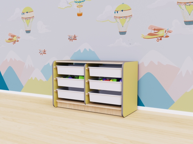 Двойной модуль для хранения игрушек Двойной модуль для хранения игрушек