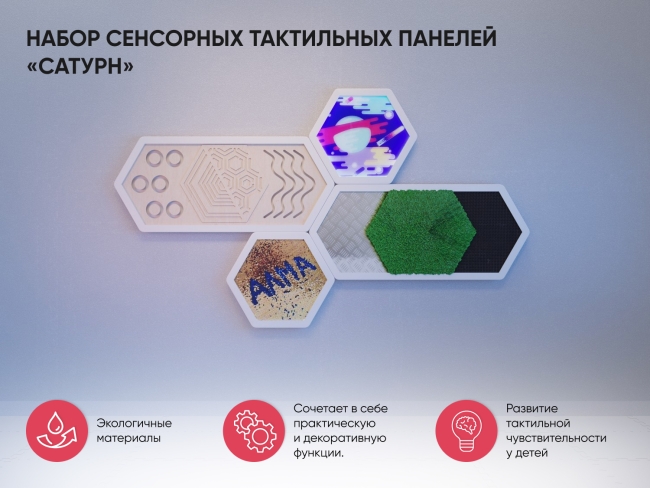 Набор сенсорных тактильных панелей «Сатурн» Набор сенсорных тактильных панелей «Сатурн»