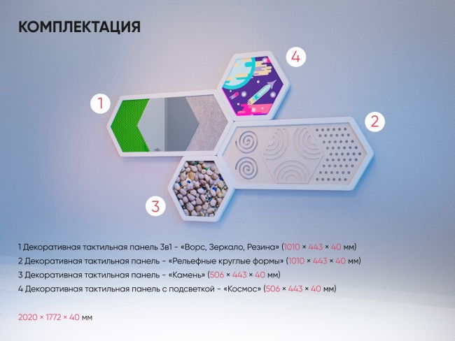 Набор сенсорных тактильных панелей «Космос»