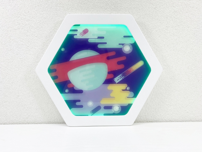 Декоративная тактильная панель с подсветкой - «Сатурн»