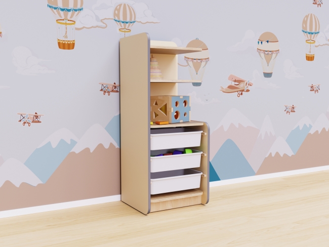 Угловой шкаф с ящиками