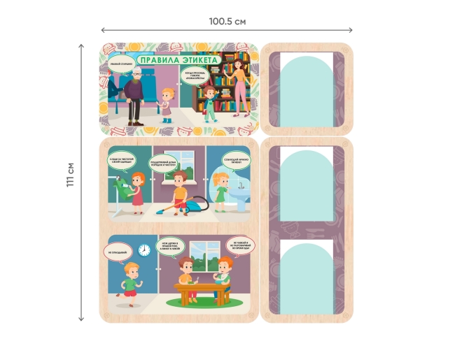 «Правила Этикета» - Информационный стенд для оформления стен в ДОУ