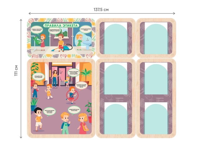 «Правила Этикета» - Информационный стенд для оформления стен в ДОУ