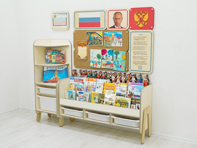 Средний уголок патриотического воспитания в группе ДОУ - «Родина моя»