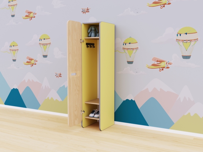 Детский шкафчик с одной секцией для входной группы