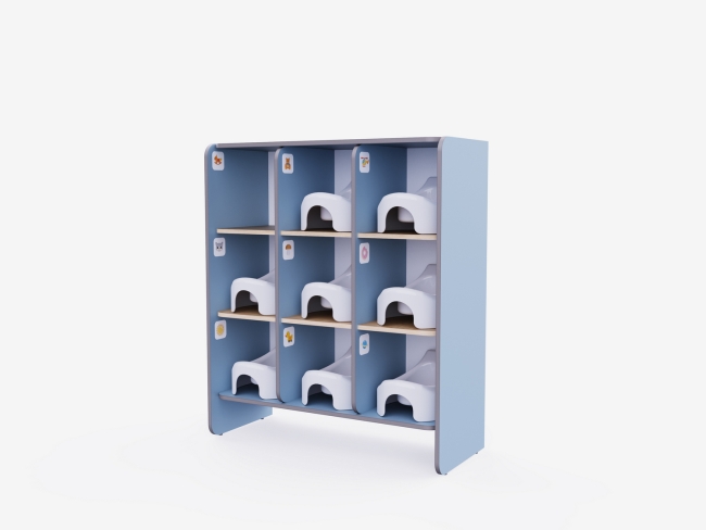 Детский стеллаж под горшки Детский стеллаж под горшки