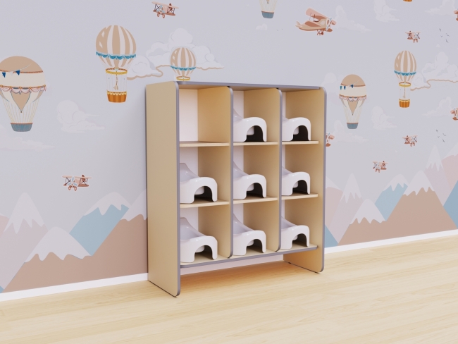 Детский стеллаж под горшки Детский стеллаж под горшки