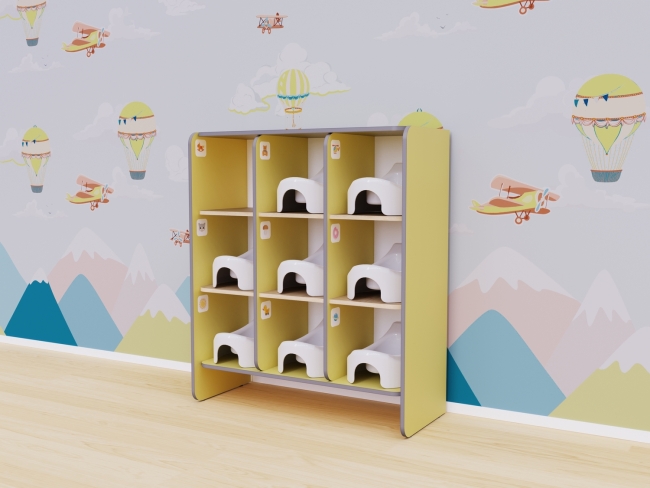 Детский стеллаж под горшки Детский стеллаж под горшки