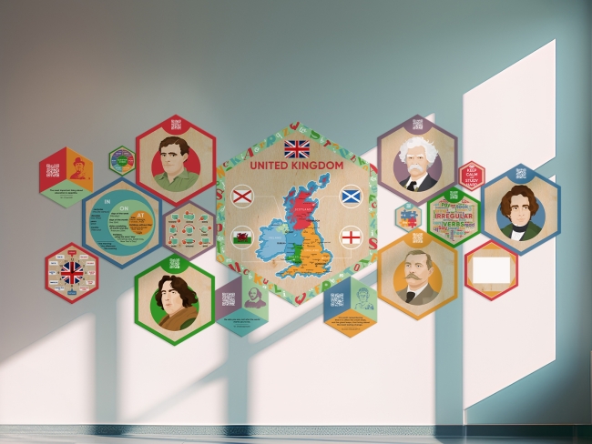 «Стендум - Английский язык» - набор информационно-методических панелей (17 шт.)