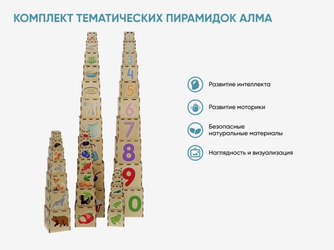 Комплект тематических пирамидок АЛМА Комплект тематических пирамидок АЛМА