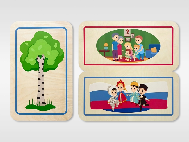 8744.650 Набор стеновых панелей «Символы России - Традиции» купить в интерне-магазине Veerdan.ru Набор стеновых панелей «Символы России - Традиции»