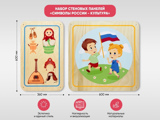 Набор стеновых панелей «Символы России - Культура» Набор стеновых панелей «Символы России - Культура»