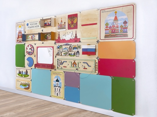 Набор стеновых панелей «Памятные места России - Владимир, Республика Коми, Камчатка»